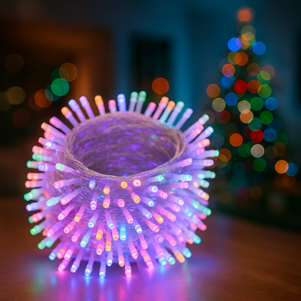 Vánoční světla měnící barvy vnitřní LED řetězová světla sváteční dekorace
