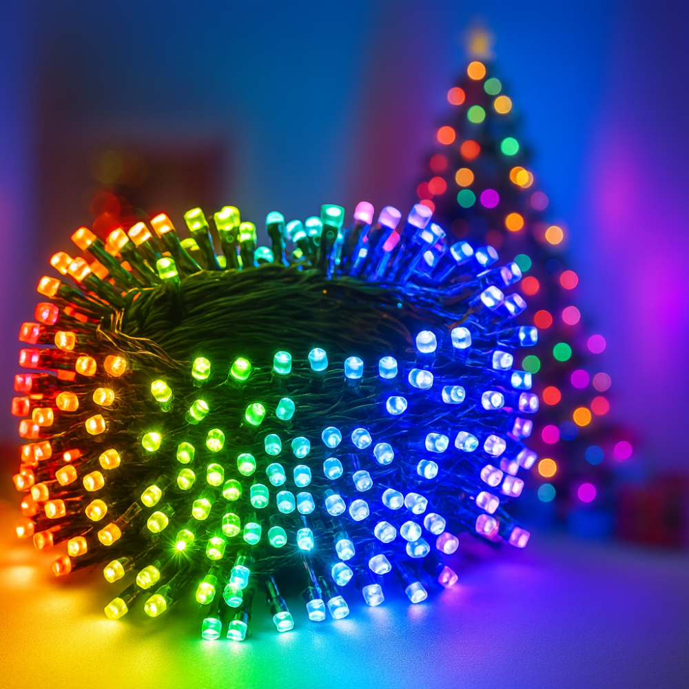 Vánoční světla měnící barvy vnitřní LED řetězová světla sváteční dekorace