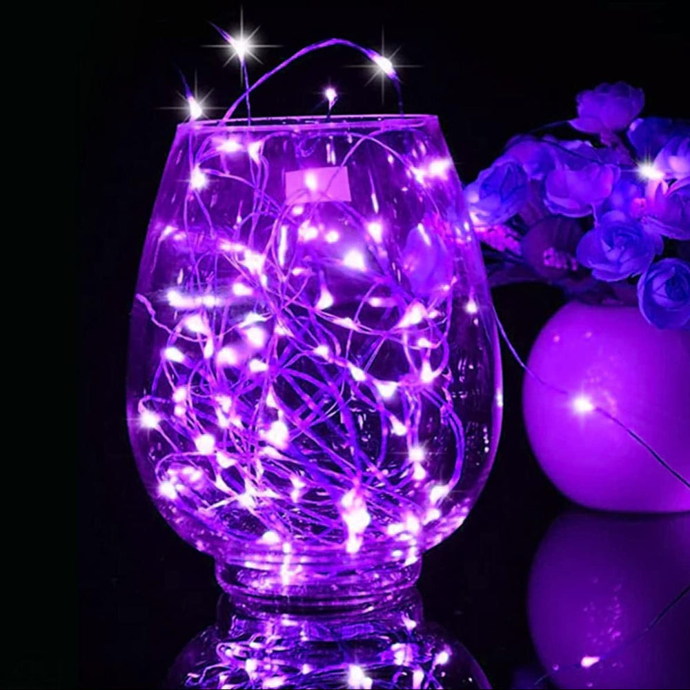 Guirnalda de luces navideñas con luces, a pilas, impermeable para interior y exterior