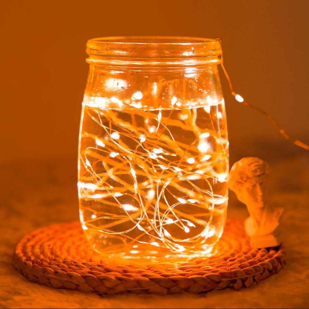 Guirnalda de luces navideñas con luces, a pilas, impermeable para interior y exterior