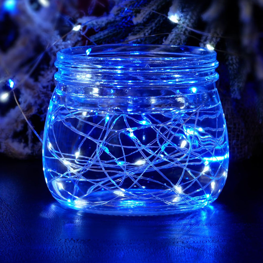 Guirnalda de luces navideñas con luces, a pilas, impermeable para interior y exterior