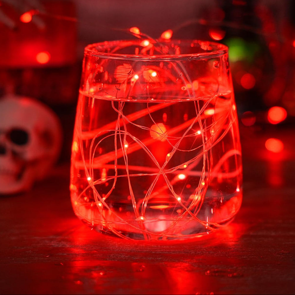 Guirnalda de luces navideñas con luces, a pilas, impermeable para interior y exterior