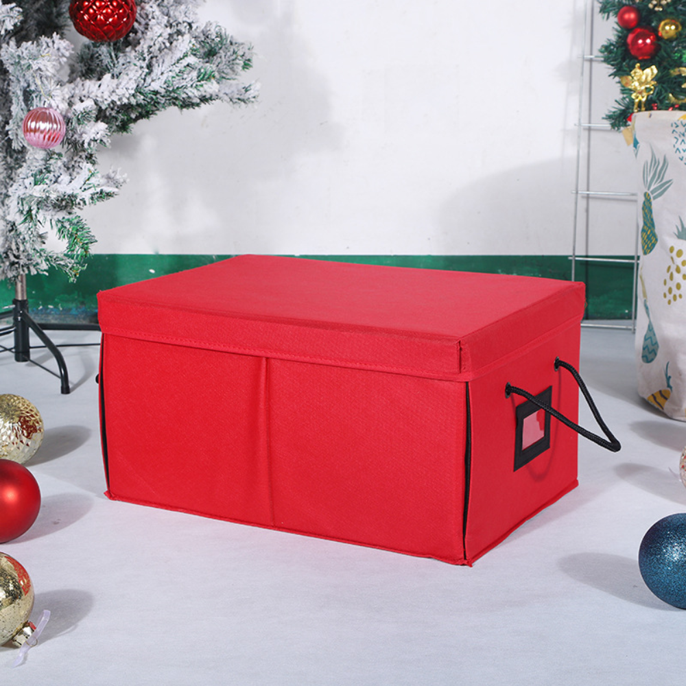 Christmas Ornament Storage Box Stackable Tray Organizer
