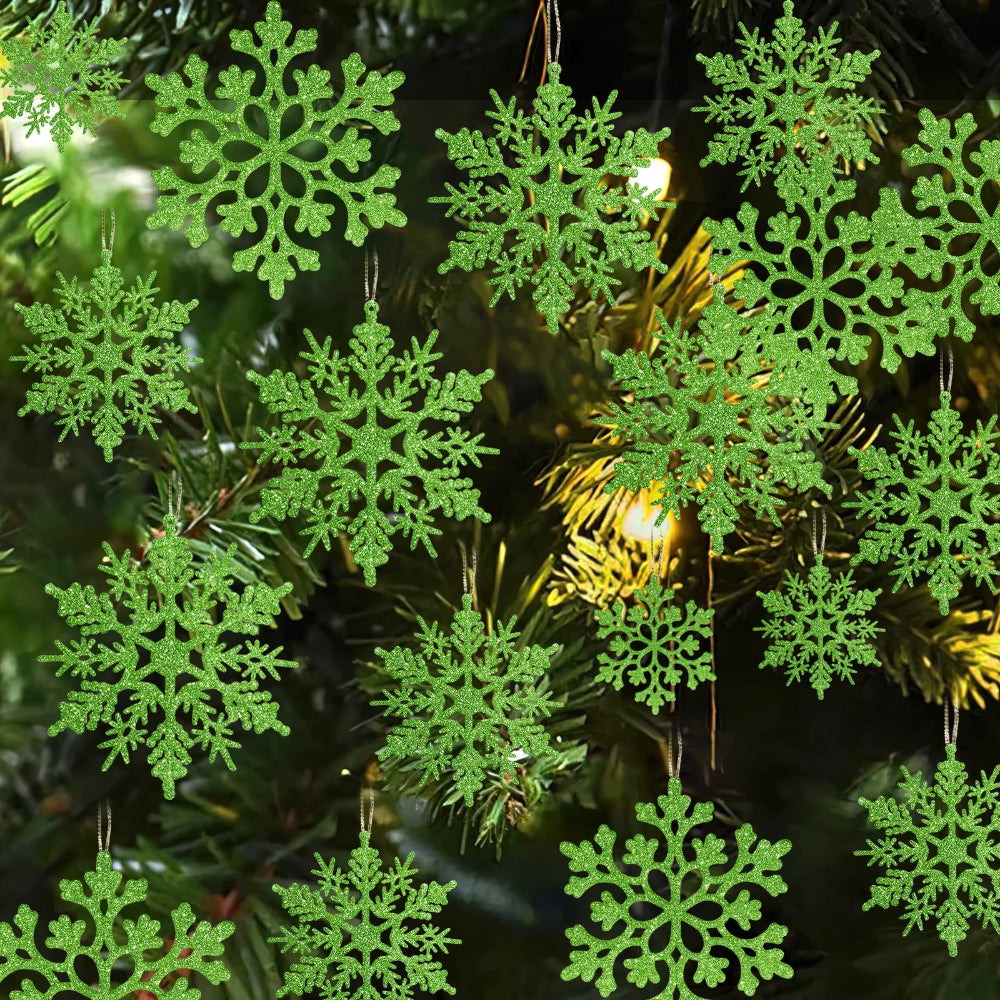 Christmas Ornaments Christmas Tree Snowflake Set Winter Decor