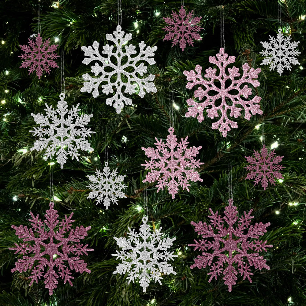 Christmas Ornaments Christmas Tree Snowflake Set Winter Decor