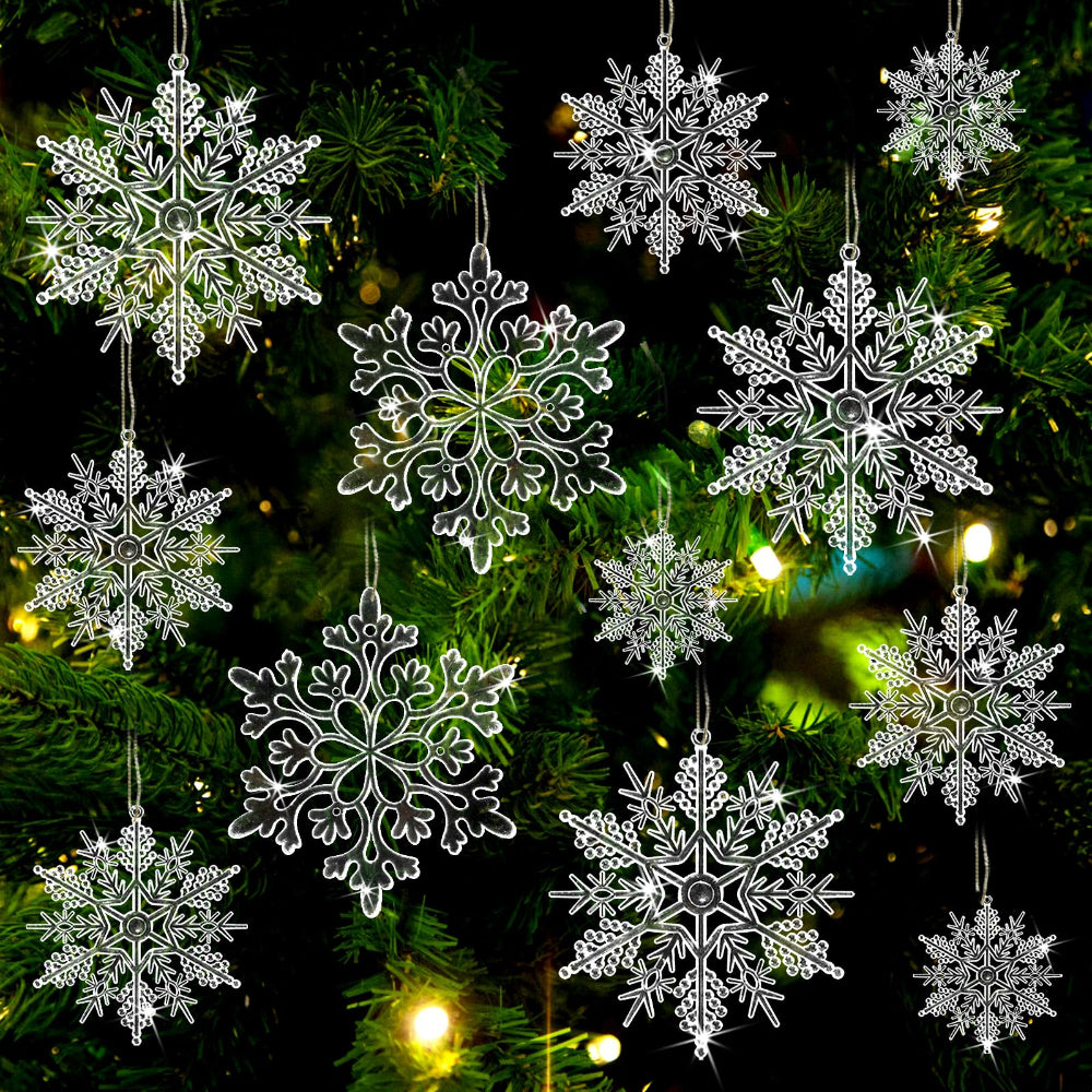 Christmas Ornaments Christmas Tree Snowflake Set Winter Decor
