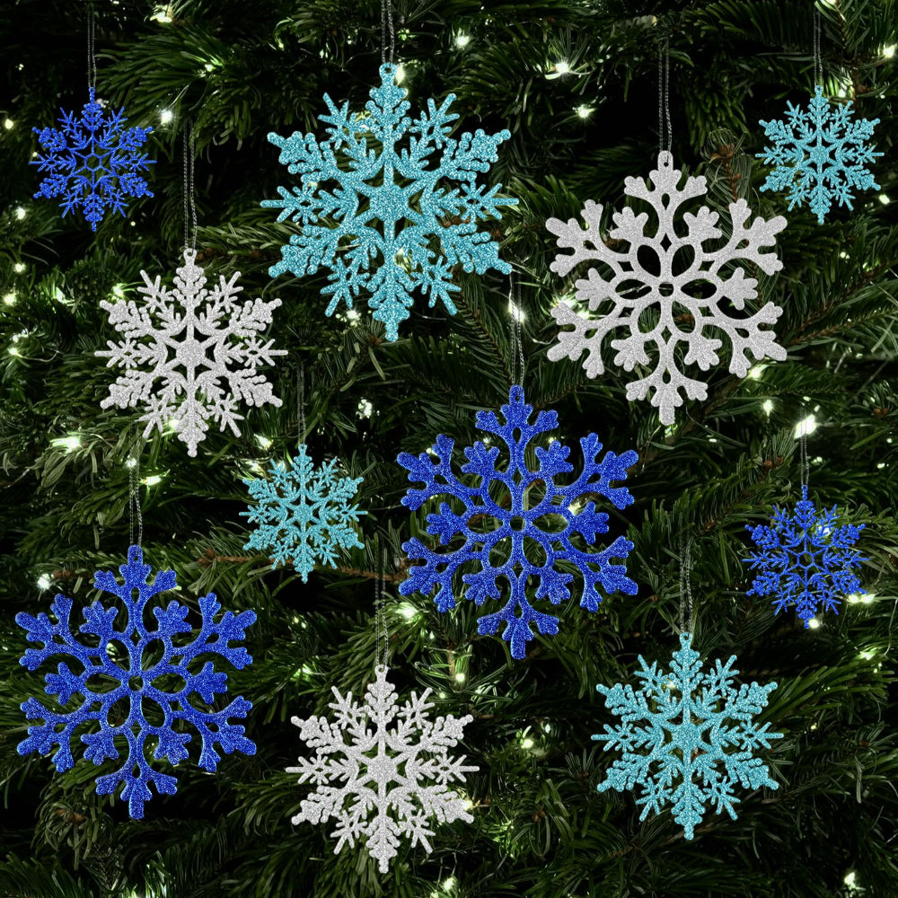 Christmas Ornaments Christmas Tree Snowflake Set Winter Decor