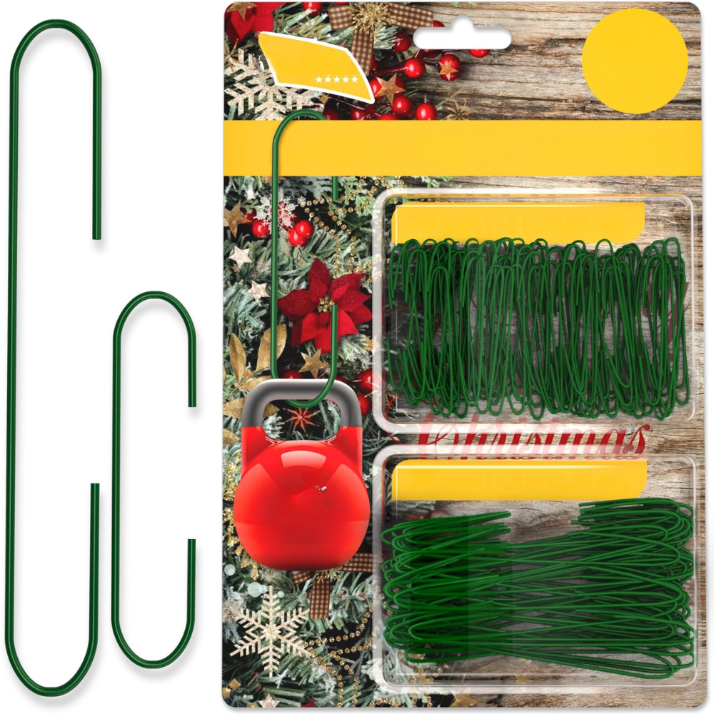 Ganchos para adornos navideños de metal fuerte para colgar juego de decoración festiva