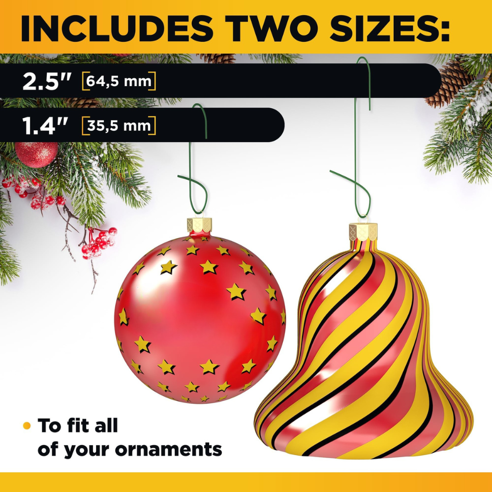 Ganchos para adornos navideños de metal fuerte para colgar juego de decoración festiva