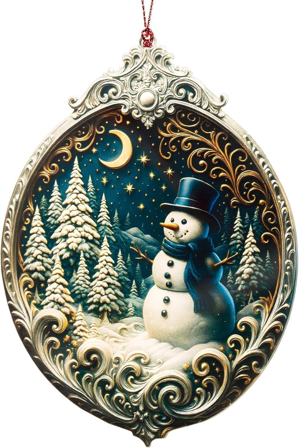 Adornos de Navidad Muñeco de Nieve Arte Acrílico Colgante Decoración de Árbol Festiva