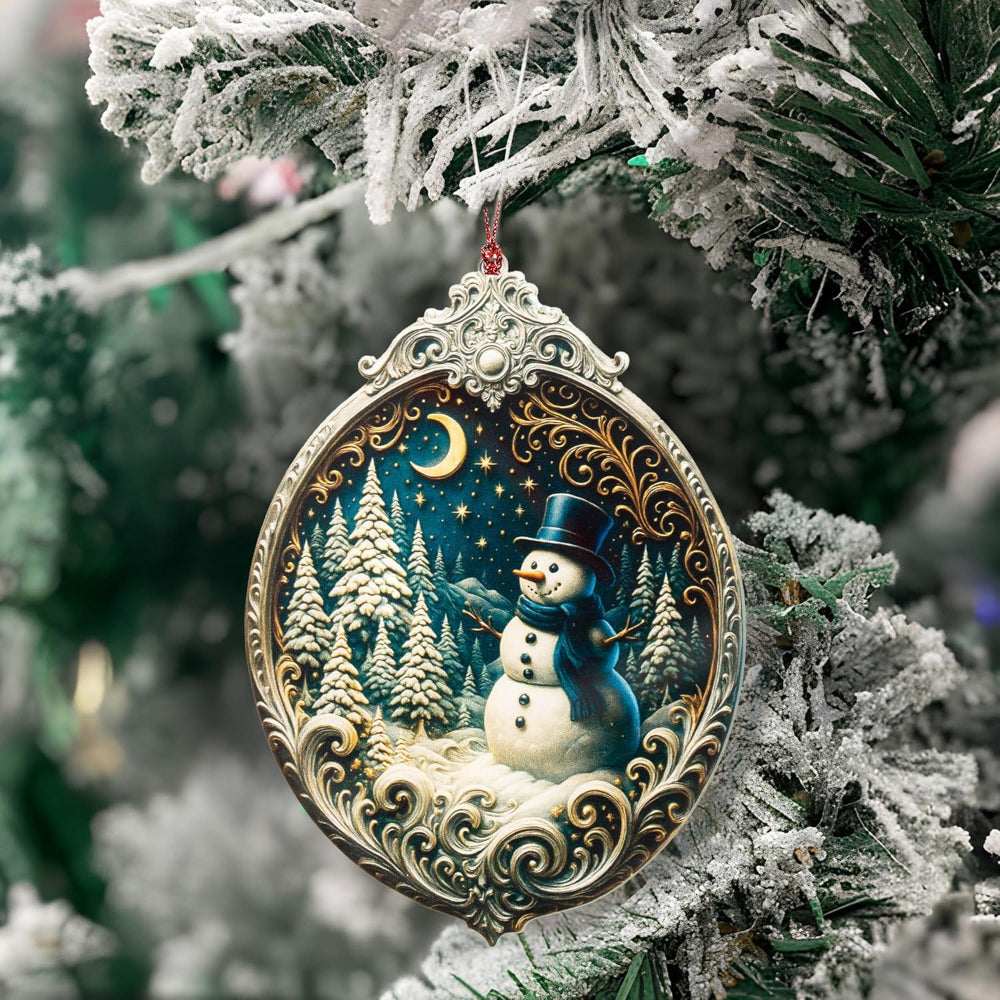 Adornos de Navidad Muñeco de Nieve Arte Acrílico Colgante Decoración de Árbol Festiva