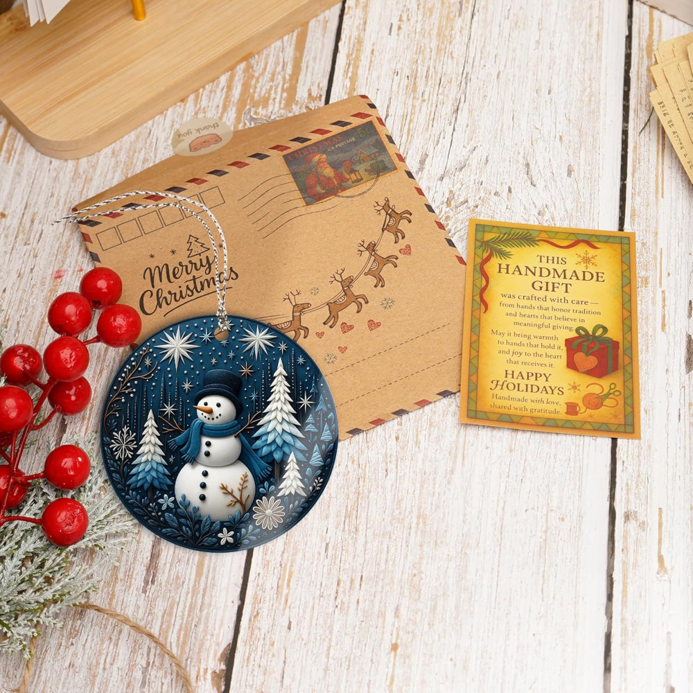 Adornos de Navidad Muñeco de Nieve Arte Acrílico Colgante Decoración de Árbol Festiva