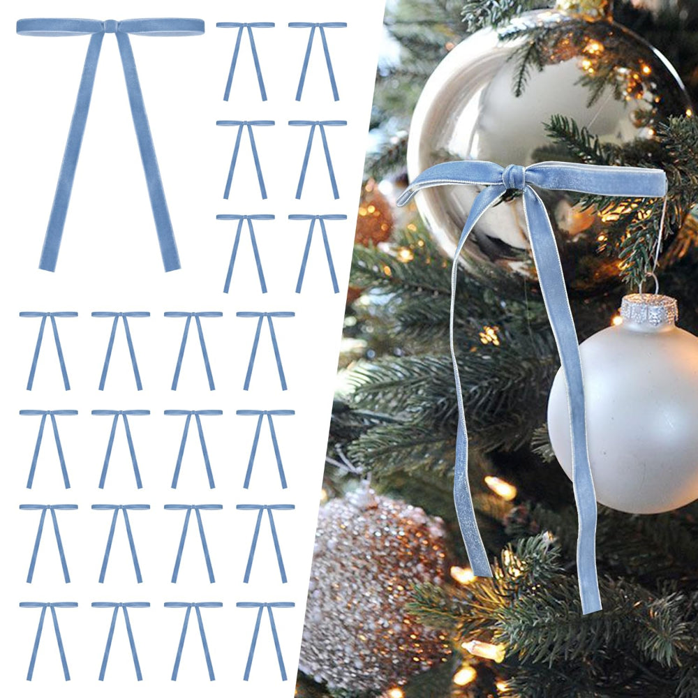 クリスマスツリー ガーランド ベルベットリボン ボウ ヴィンテージ ホリデーデコレーションセット