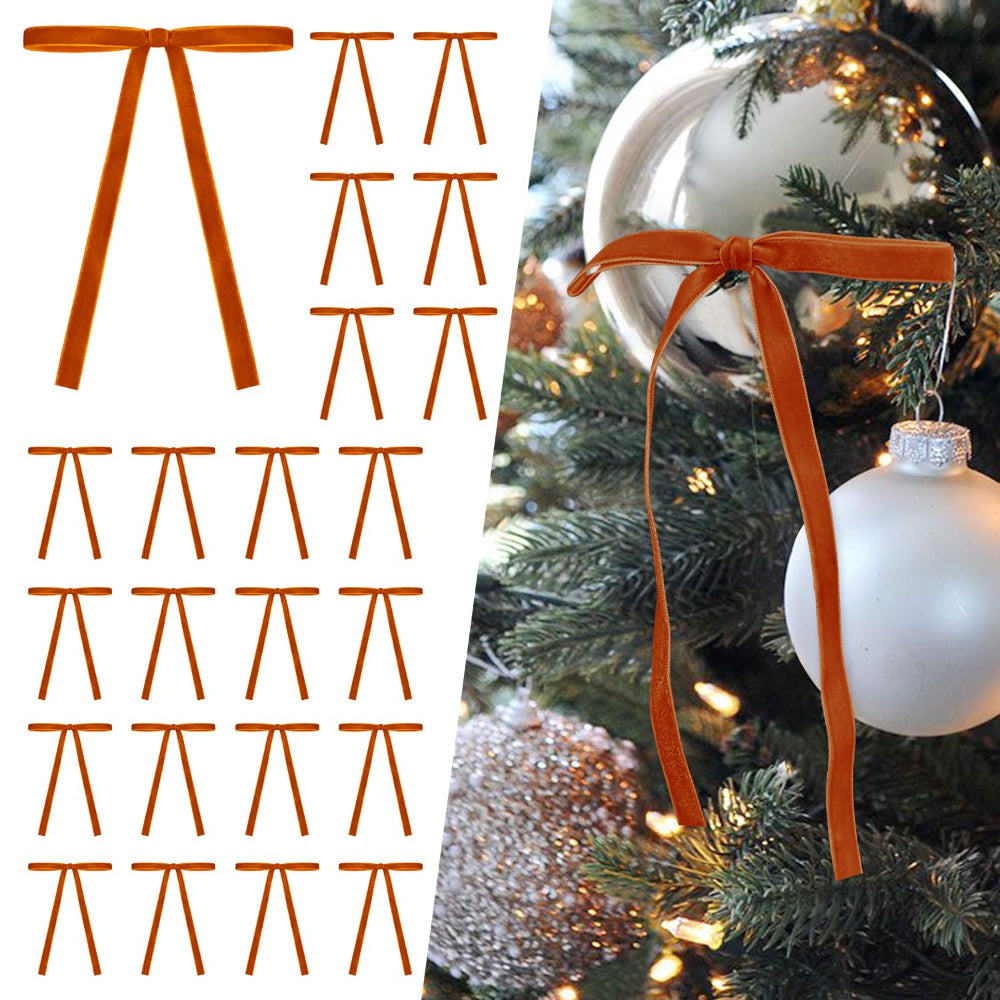 クリスマスツリー ガーランド ベルベットリボン ボウ ヴィンテージ ホリデーデコレーションセット