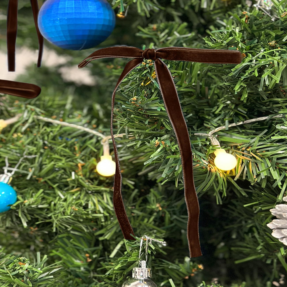 クリスマスツリー ガーランド ベルベットリボン ボウ ヴィンテージ ホリデーデコレーションセット