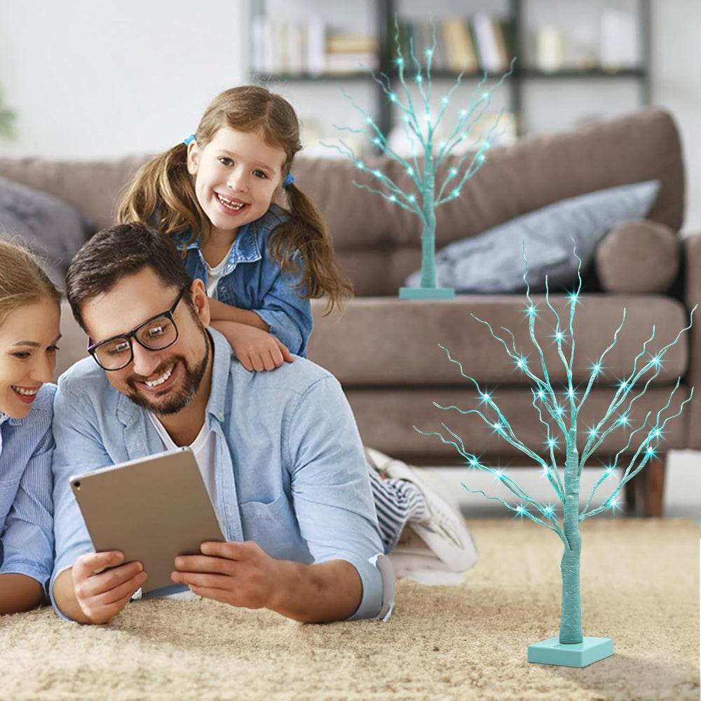 Christmas Tree LED Birch Table Lights Home Accent Decor