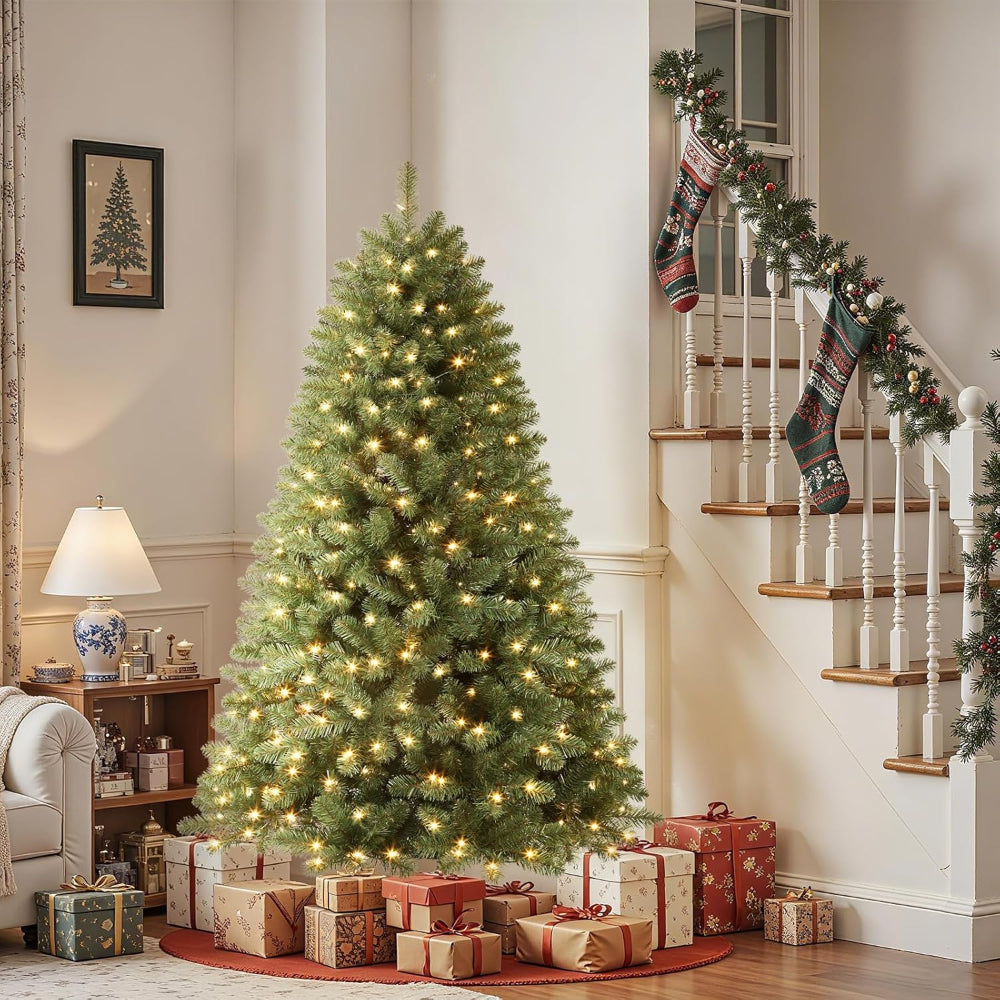Christmas Tree Prelit Artificial Indoor Spruce Warm Lights