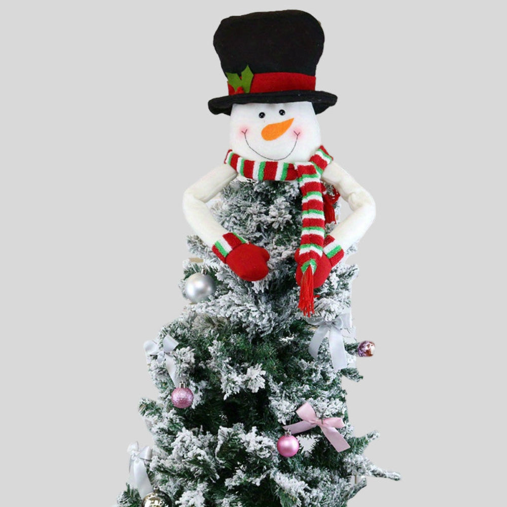 クリスマスツリートッパー ぬいぐるみ サンタ スノーマン トナカイ デコレーション