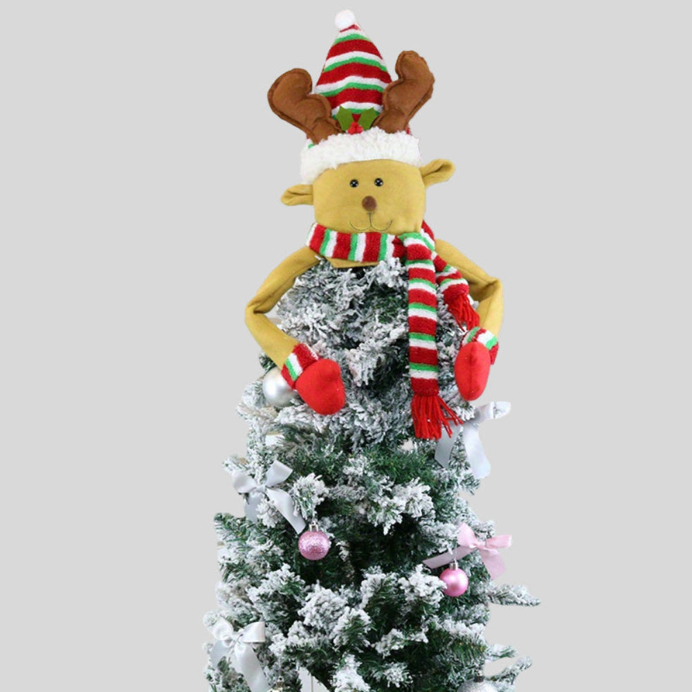 クリスマスツリートッパー ぬいぐるみ サンタ スノーマン トナカイ デコレーション