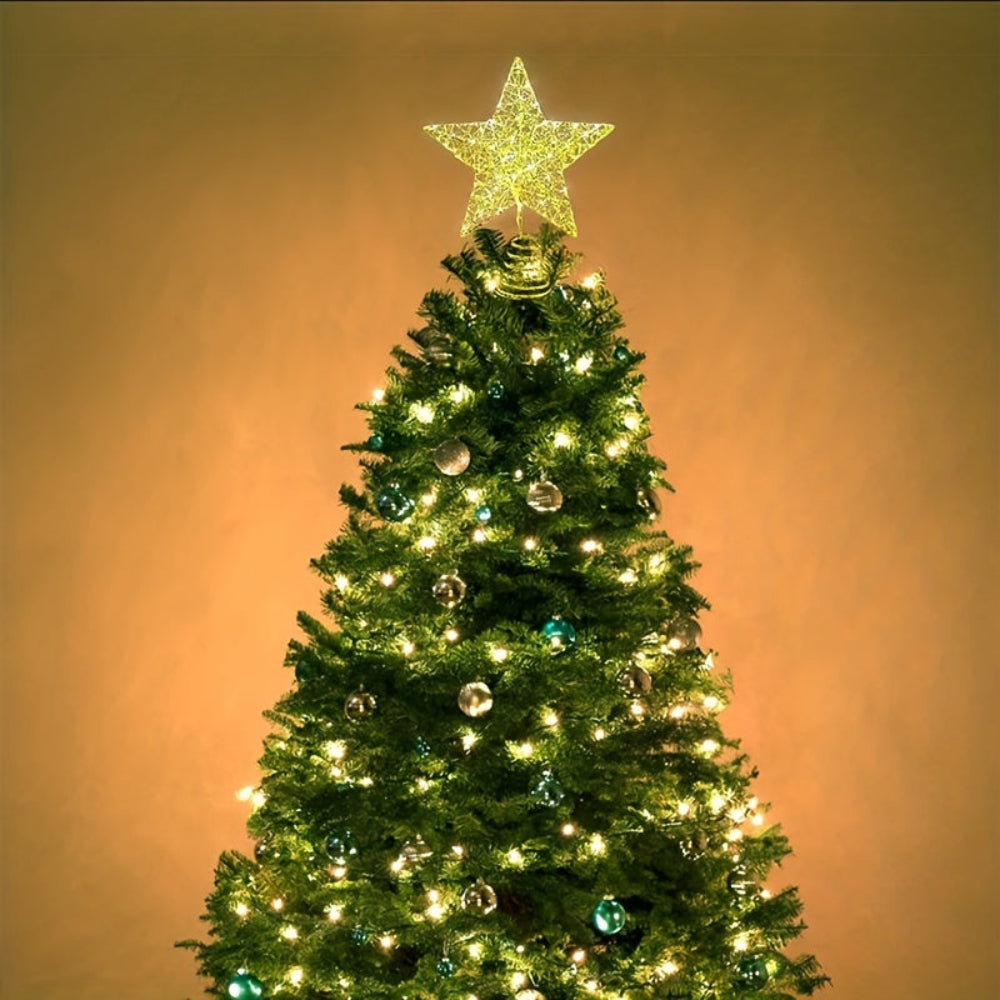 Christmas Tree Topper Star LED Lighted Gold Decoration