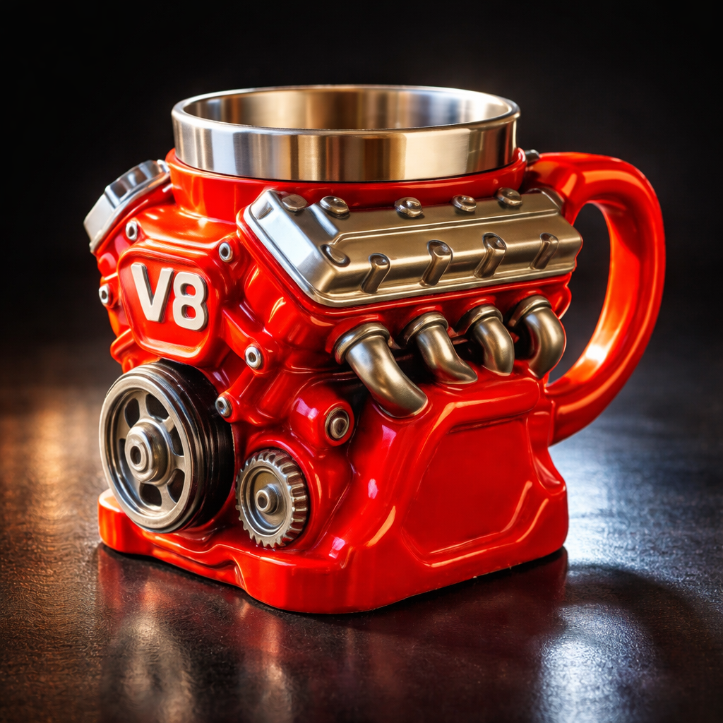 Coffee Mug Engine Style Stainless Steel Insulated Cup