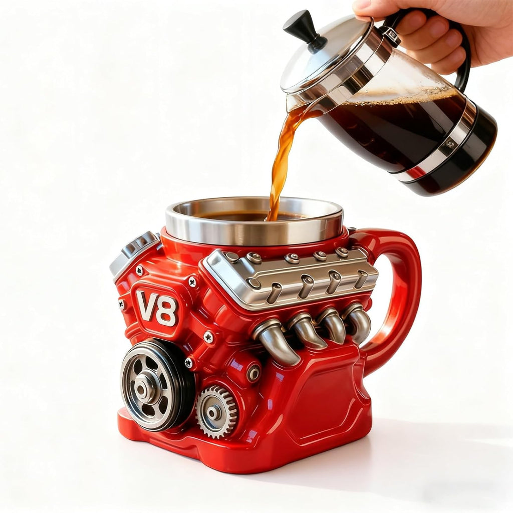 Coffee Mug Engine Style Stainless Steel Insulated Cup
