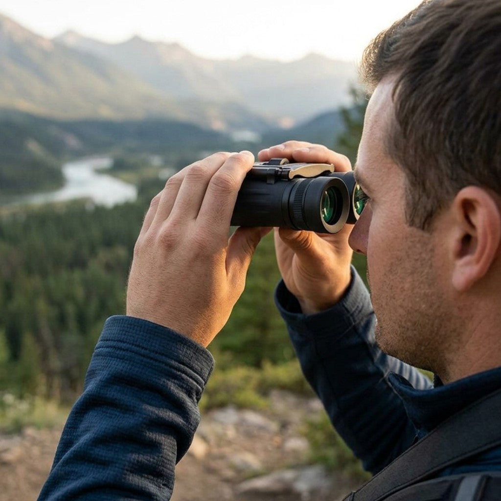 Compact Binoculars HD Long Distance Waterproof Travel Viewing Scope