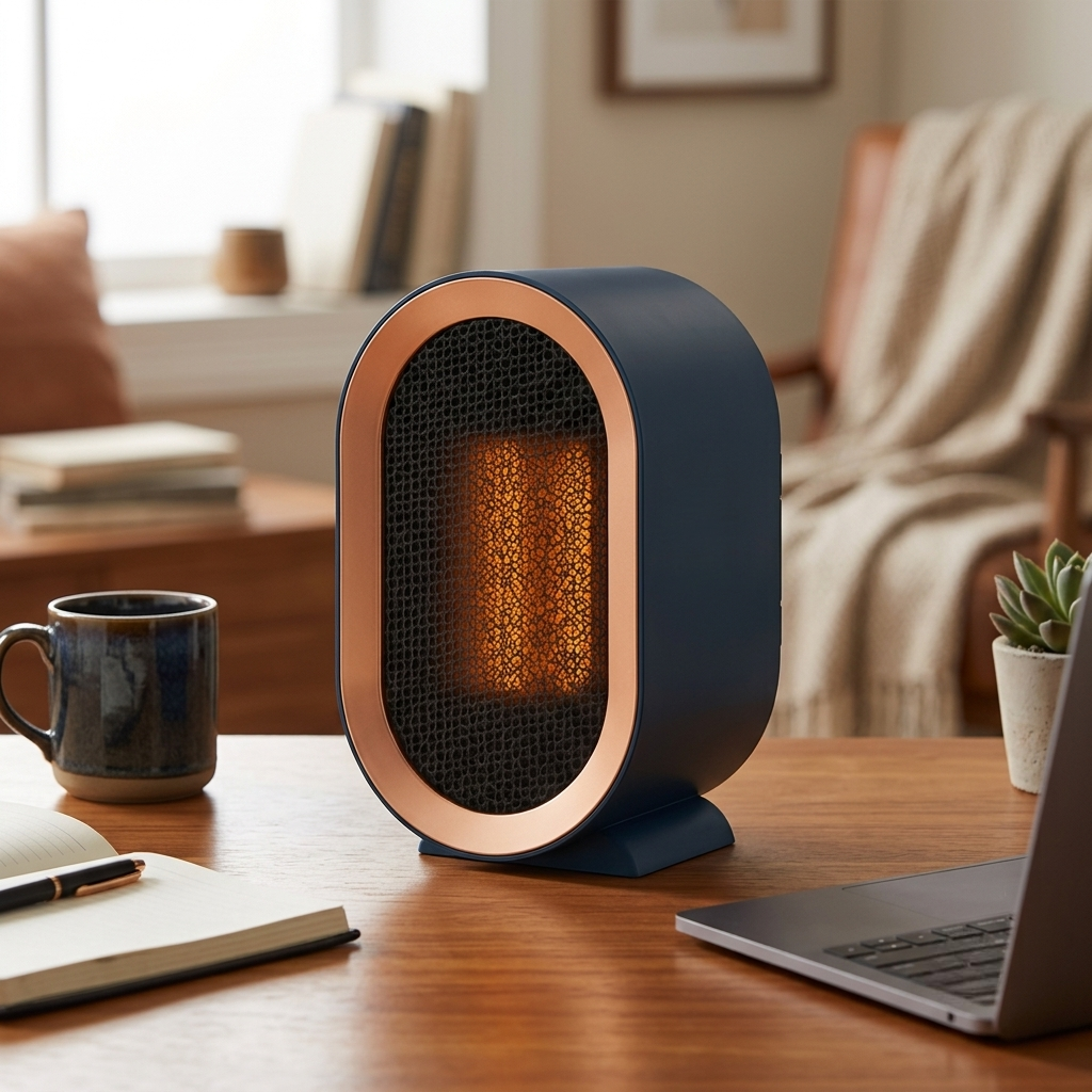 Compact Ceramic Space Heater Energy Efficient Portable Electric Heater