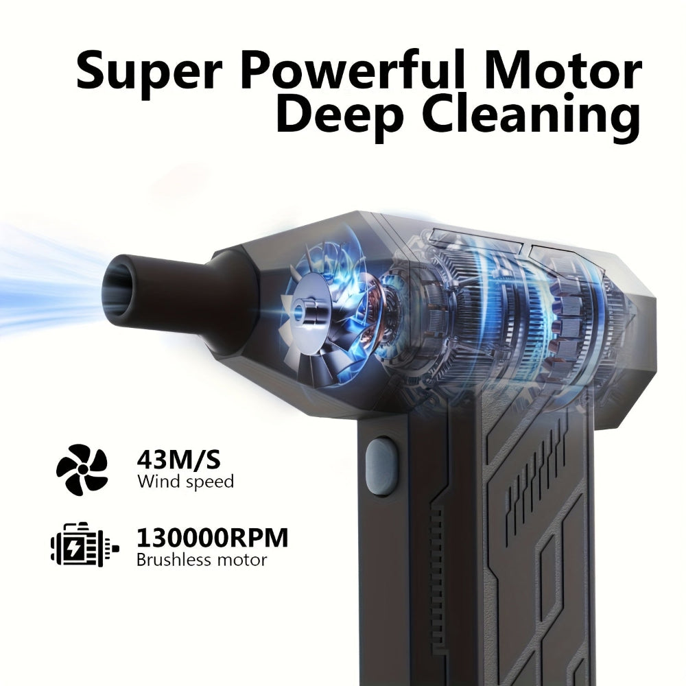 Stlačený vzduchový čistič Výkonný elektrický čisticí dmychadlo na dárky