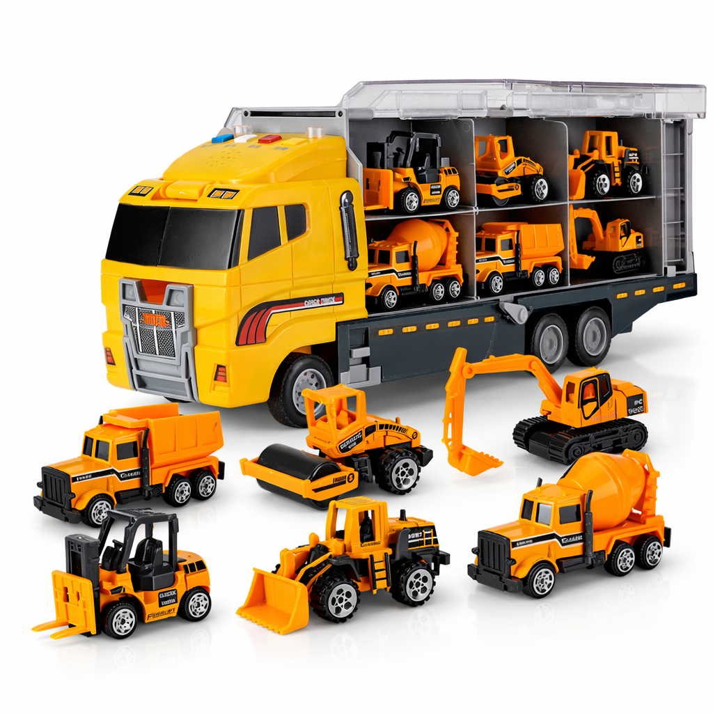 Construction Toy Set Kids Vehicle Playset Trucks Cranes Equipment