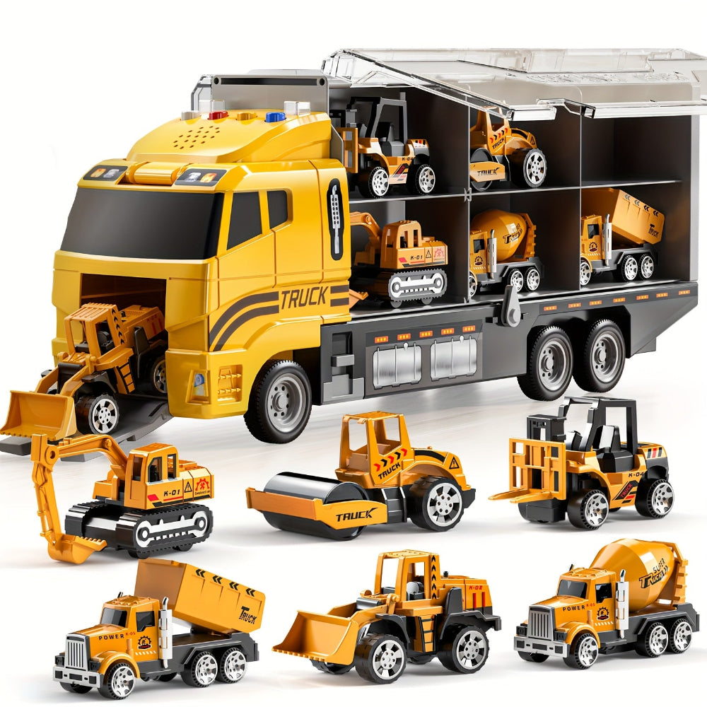 Construction Toy Set Kids Vehicle Playset Trucks Cranes Equipment