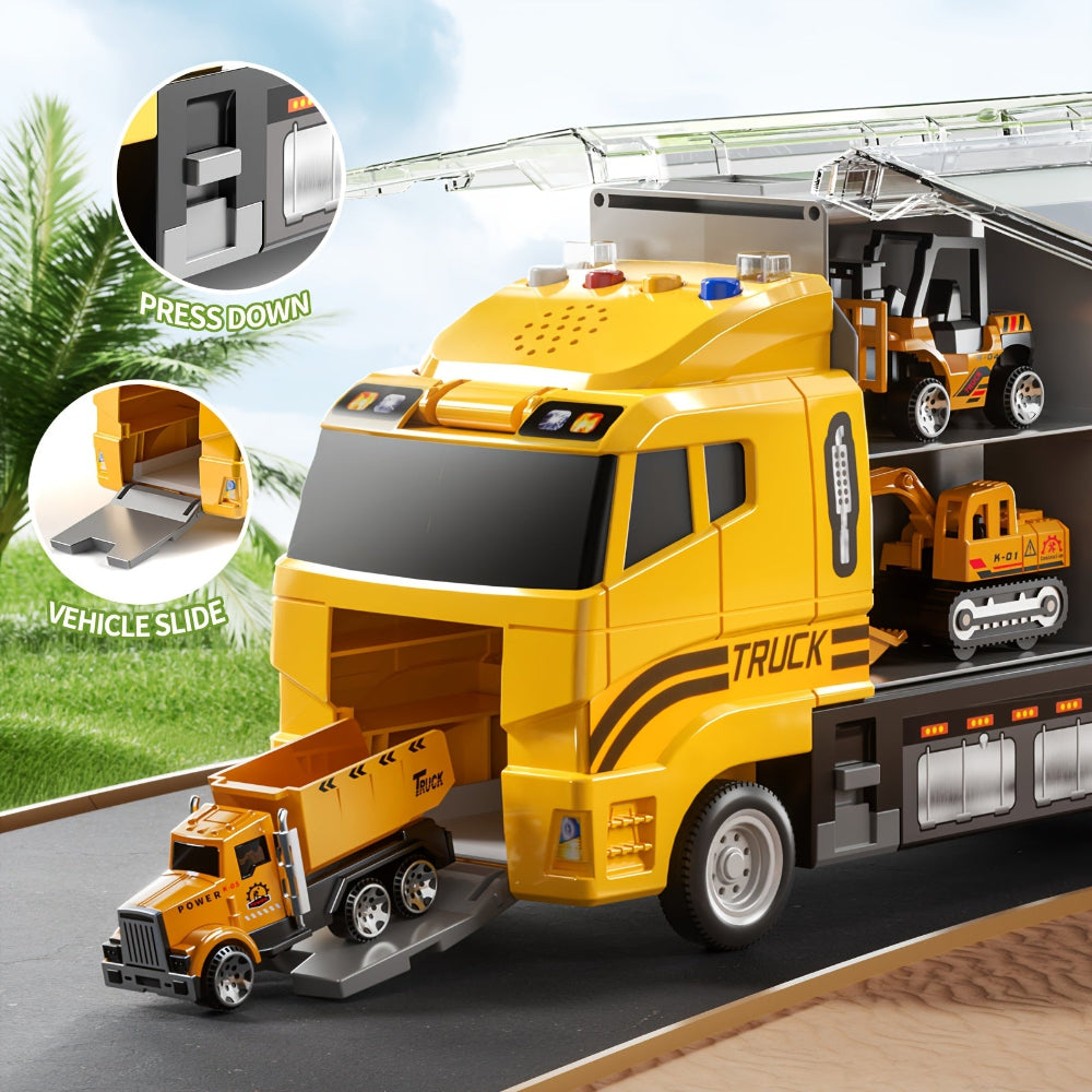 Construction Toy Set Kids Vehicle Playset Trucks Cranes Equipment