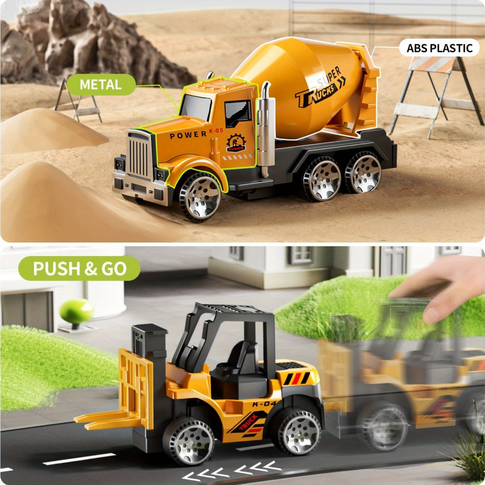 Construction Toy Set Kids Vehicle Playset Trucks Cranes Equipment