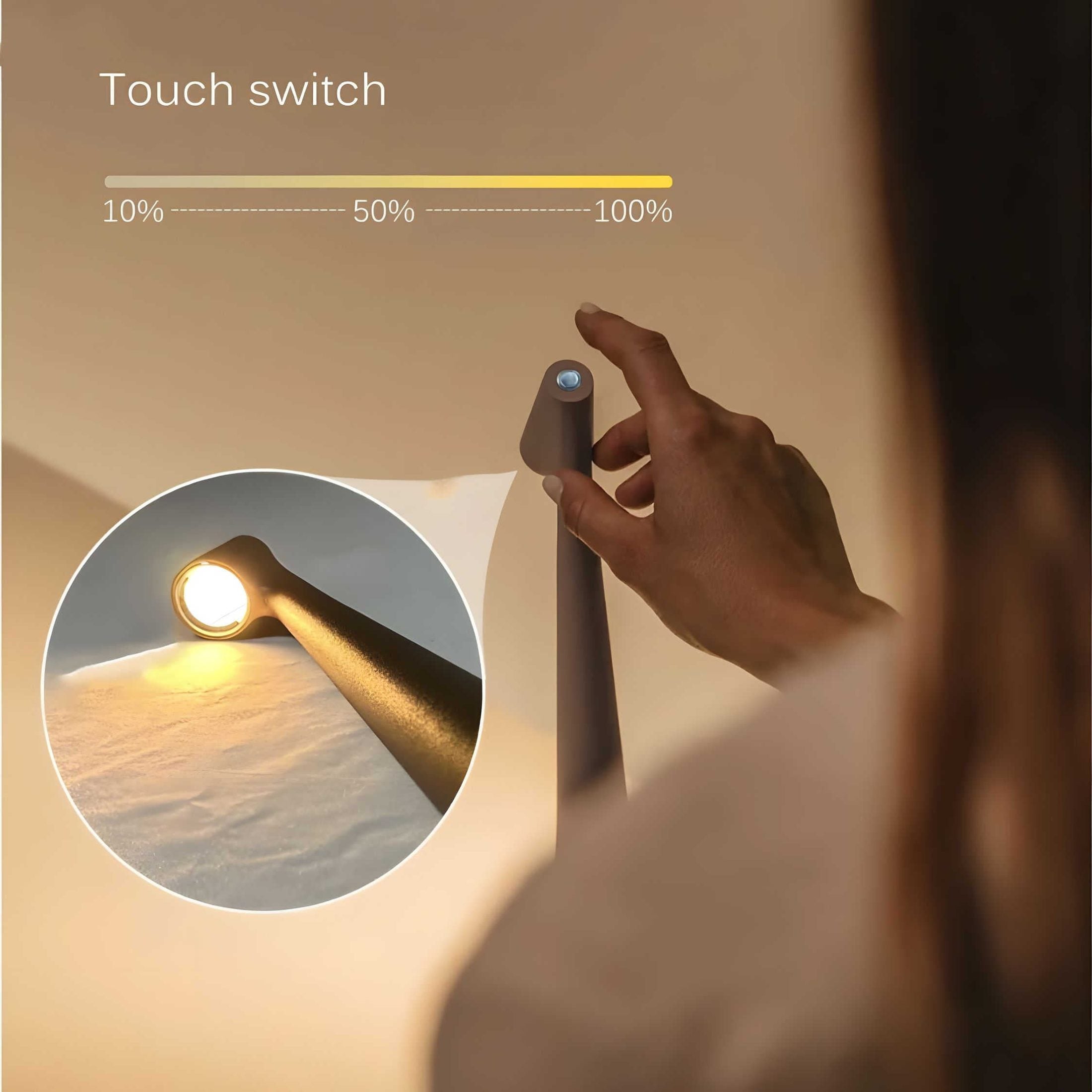 SlimLuxe - Cordless Table Lamp with Adjustable Brightness