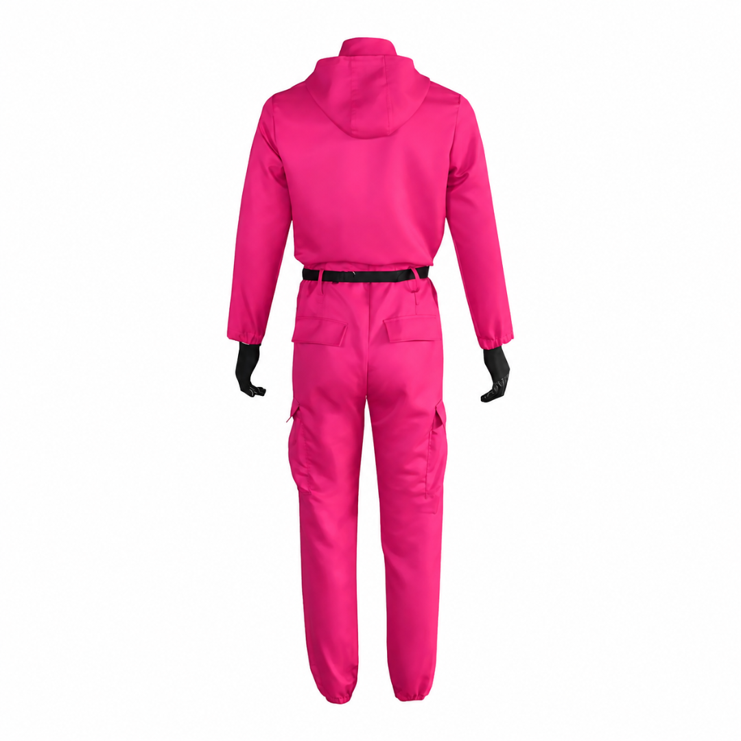Costume Jumpsuit Hooded Zip Up Long Sleeve Wear