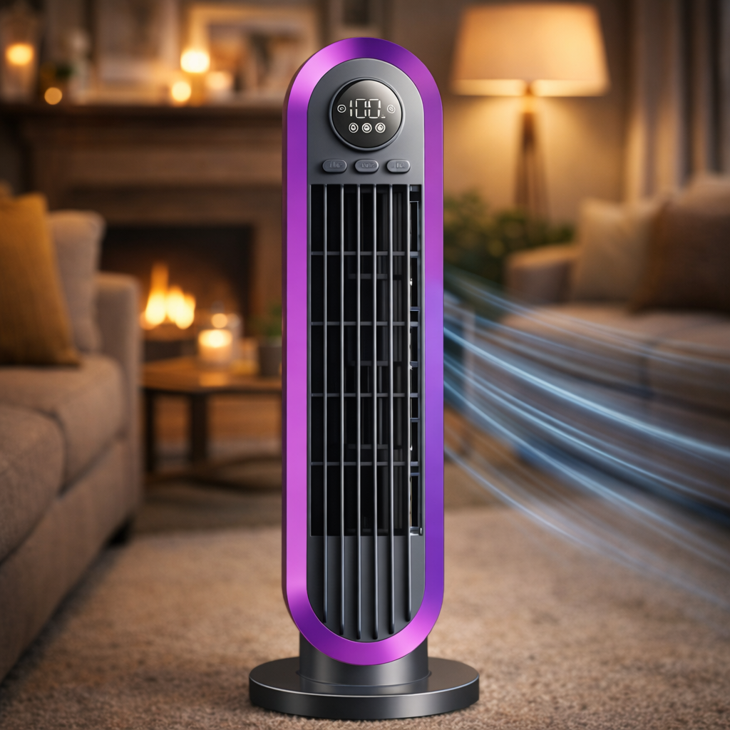 Desk Fan Bladeless Quiet Rechargeable Tower Fan