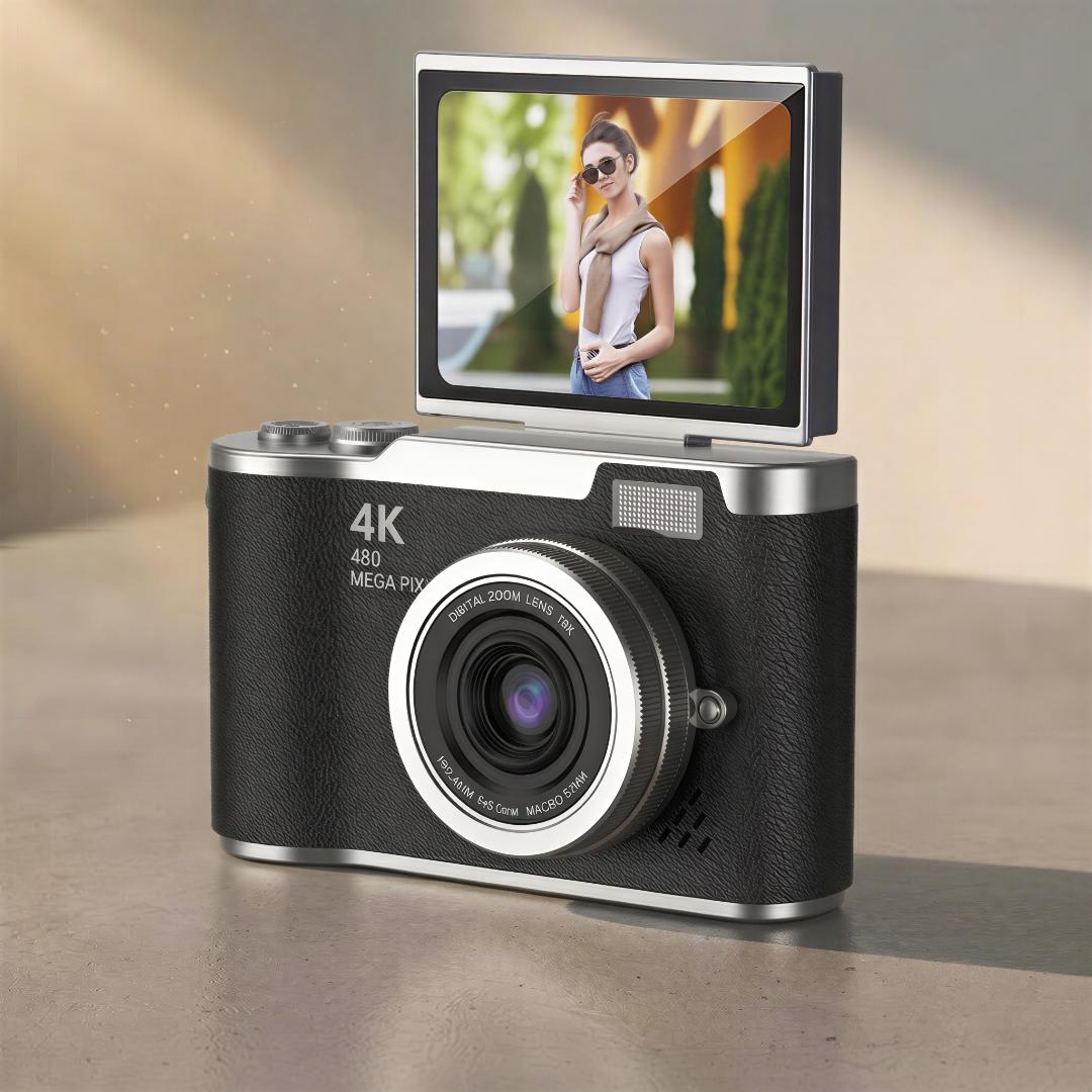 Digital Camera 4K Flip Screen Vlogging Recorder