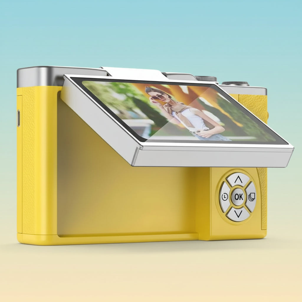 Digital Camera Flip Screen 4K Video Zoom Compact Camera