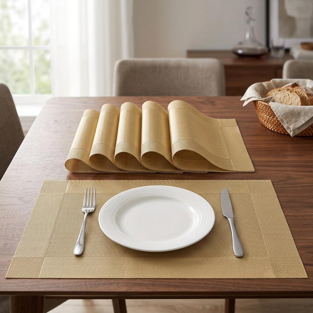 Placemats Woven Non Slip Dining Table Mat Set