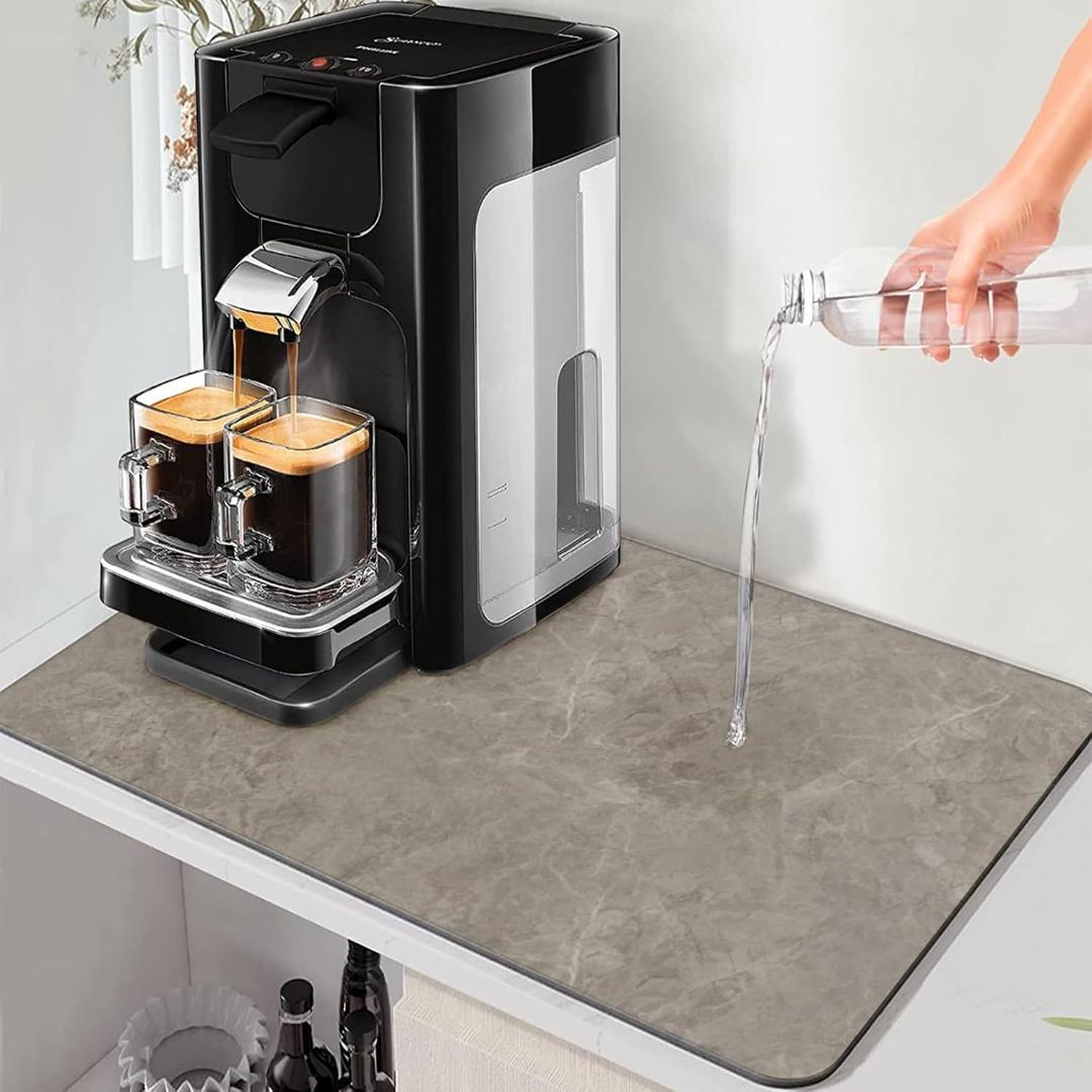 Dish Drying Mat Absorbent Coffee Bar Counter Pad