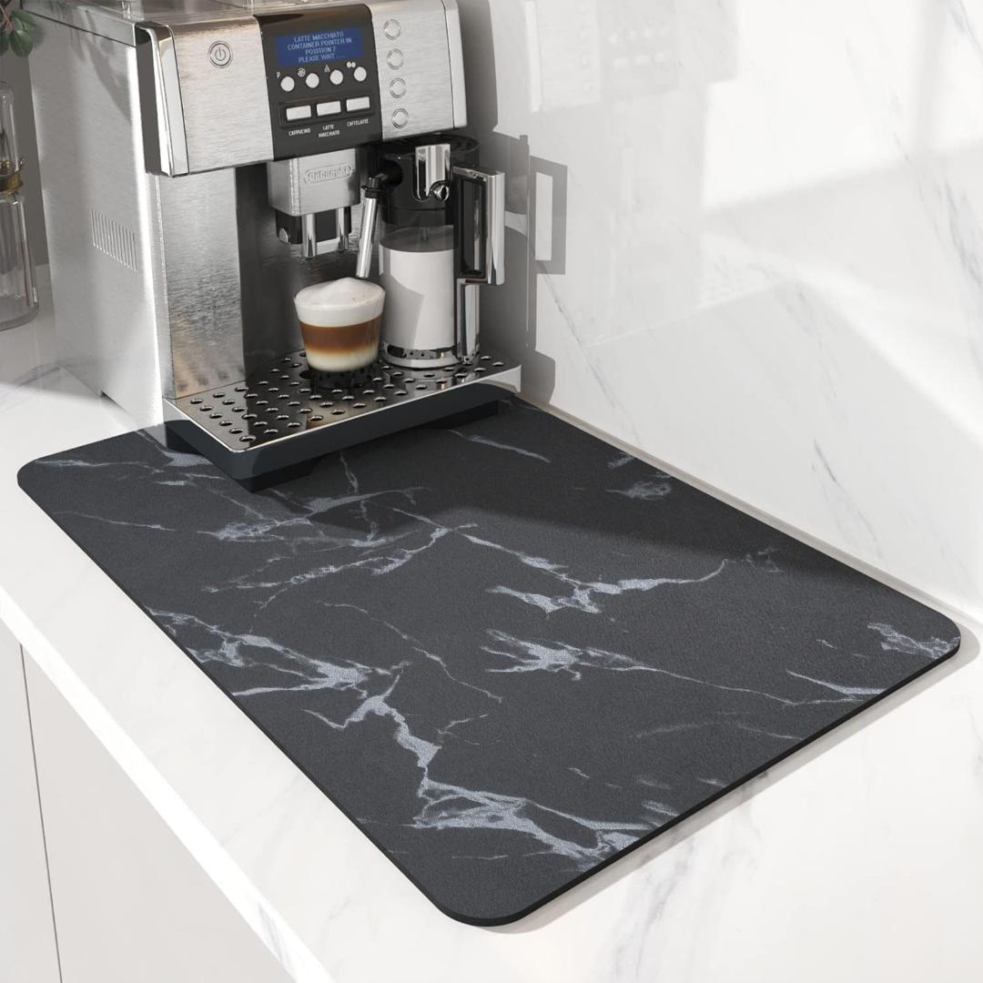 Dish Drying Mat Absorbent Coffee Bar Counter Pad