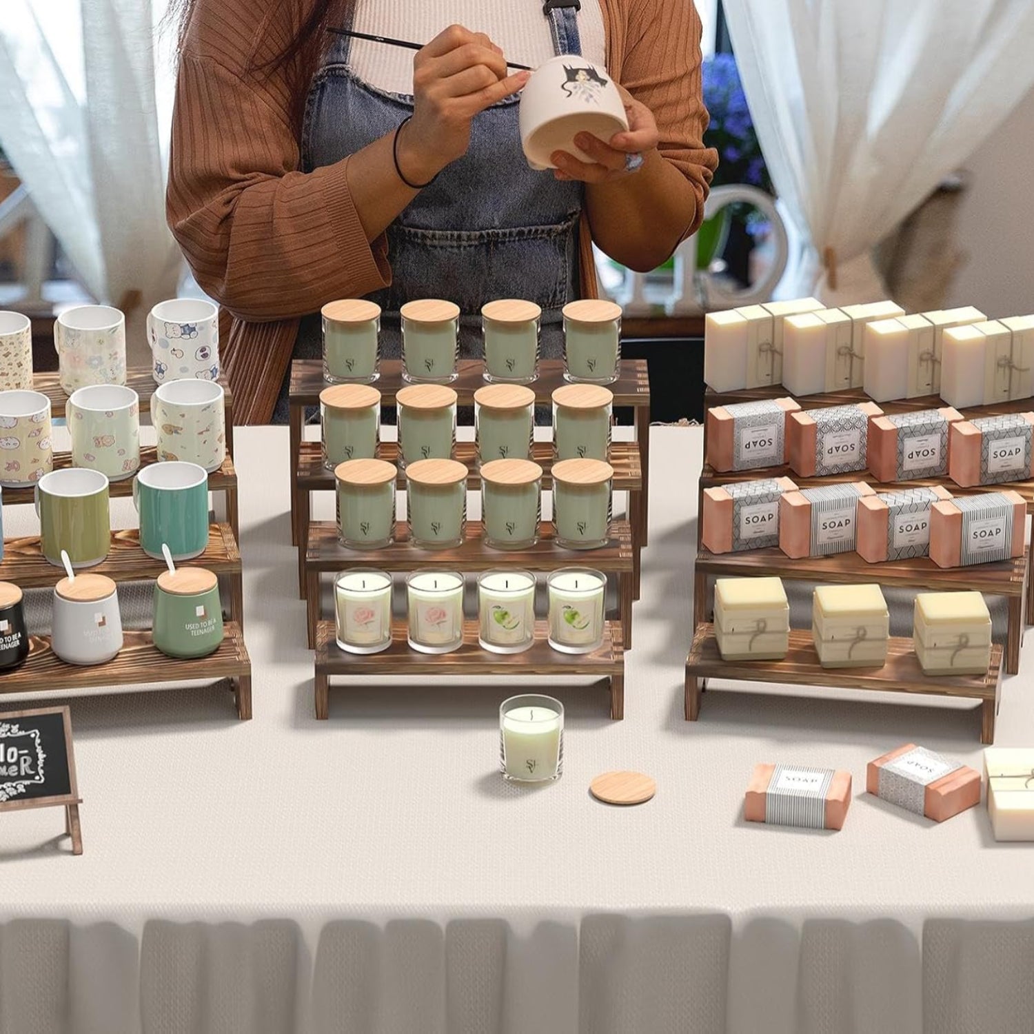 Display Shelves Tiered Organizer Set 5