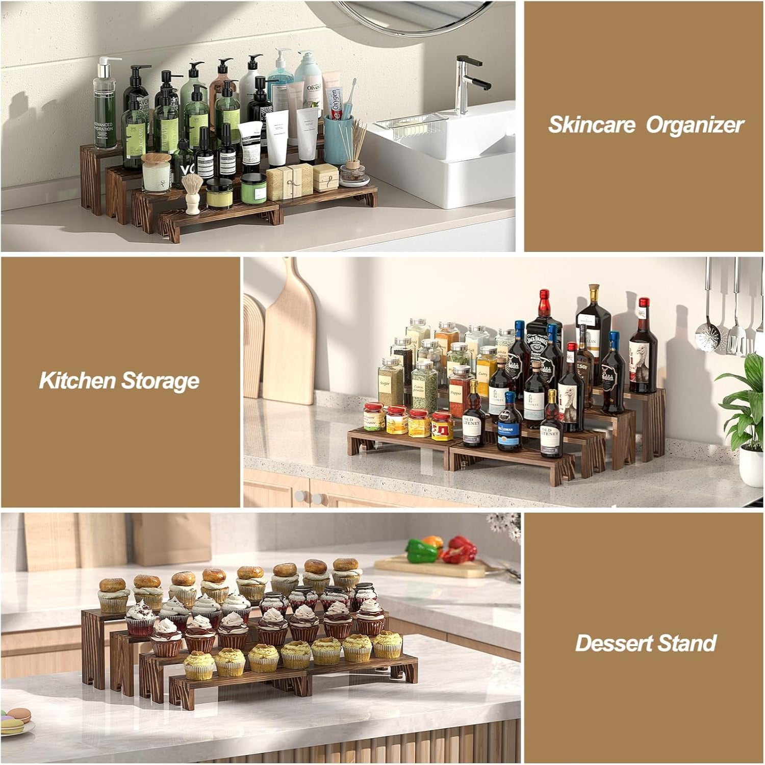Display Shelves Tiered Organizer Set 7