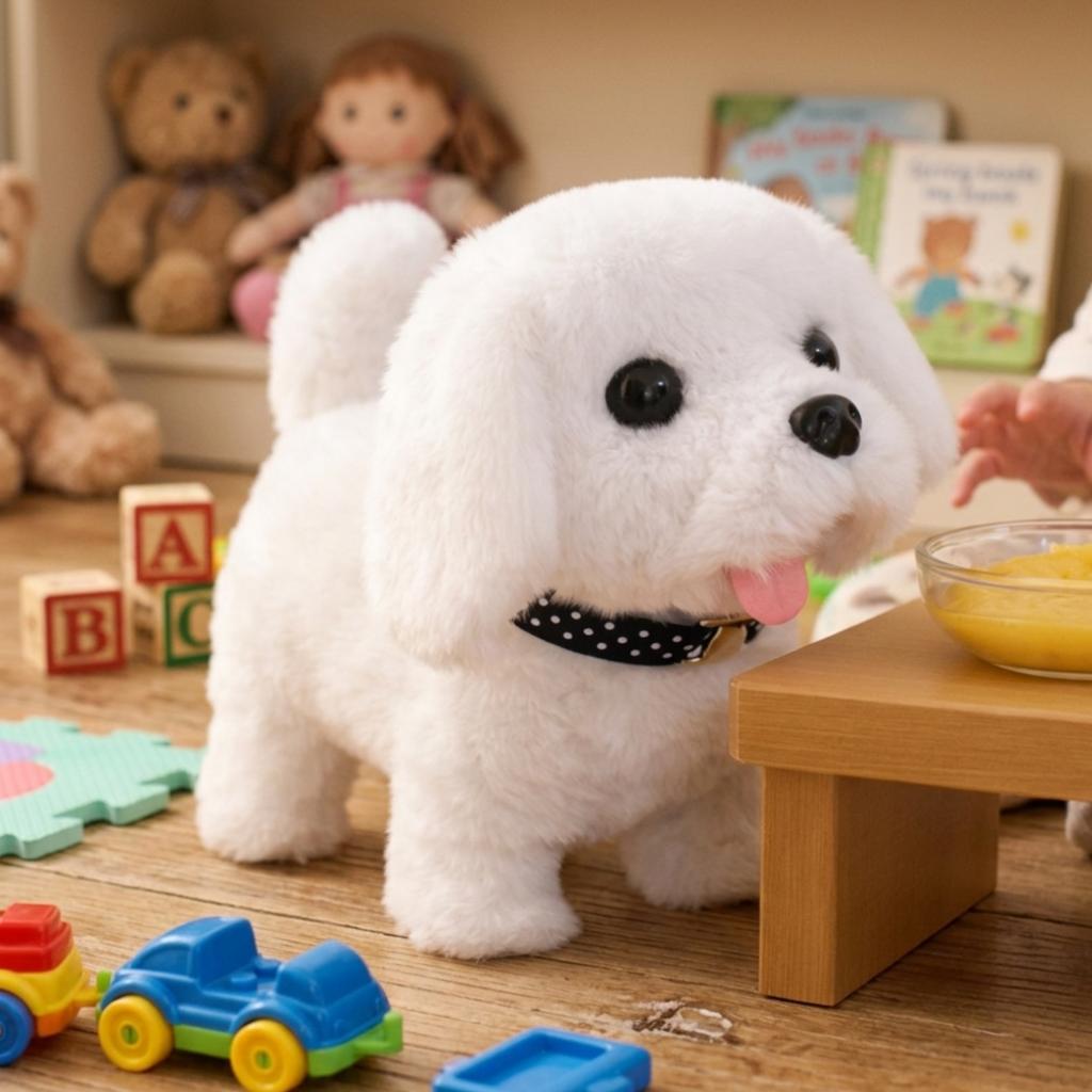 Peluches interactives chien robot réaliste pour enfants