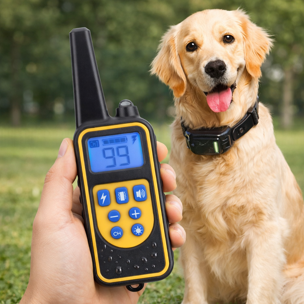 Collar de adiestramiento para perros impermeable con control remoto