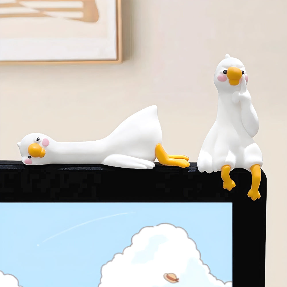 Figura de Pato Regalo Mini Adorno de Escritorio de Resina Decoración de Animal Lindo