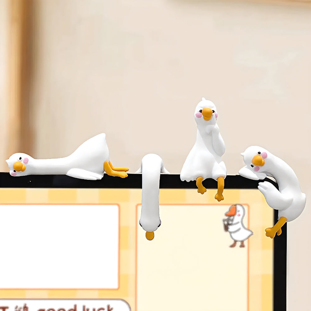 Figura de Pato Regalo Mini Adorno de Escritorio de Resina Decoración de Animal Lindo