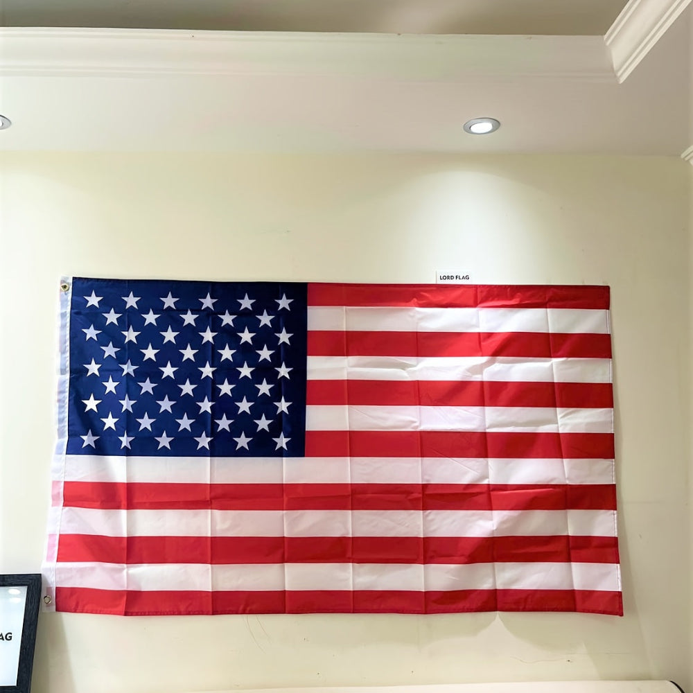 Bandera Americana Duradera para Exterior Todo Clima Poliéster Ojales de Latón