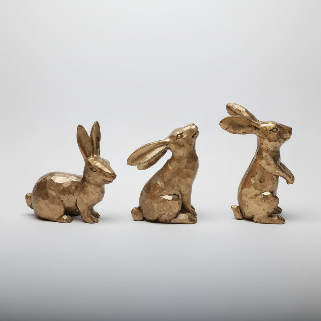 Easter Monday Decorations Rabbit Figurine Set 1