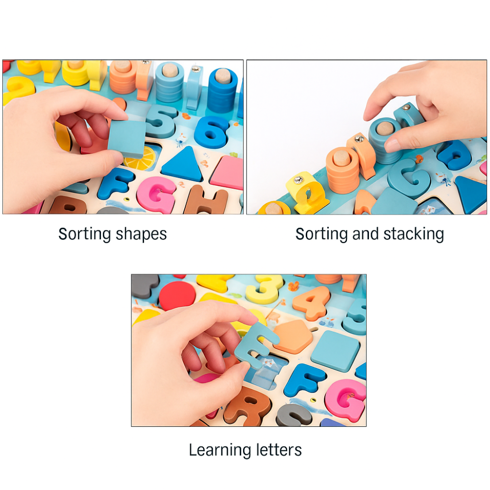 Educational Wooden Toys Montessori Puzzle Board